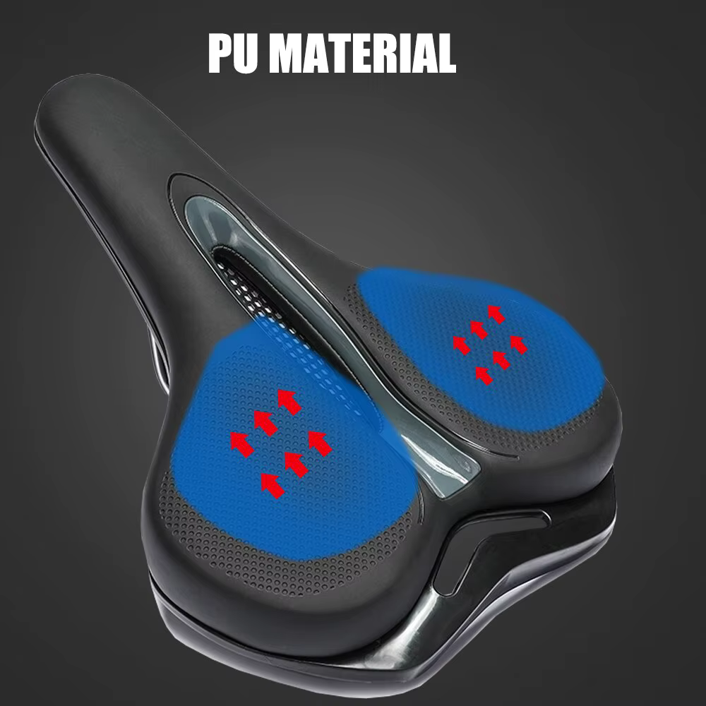 VTT Selle De Vélo Respirant Grand Butt Coussin En Cuir Surface Siège Montagne