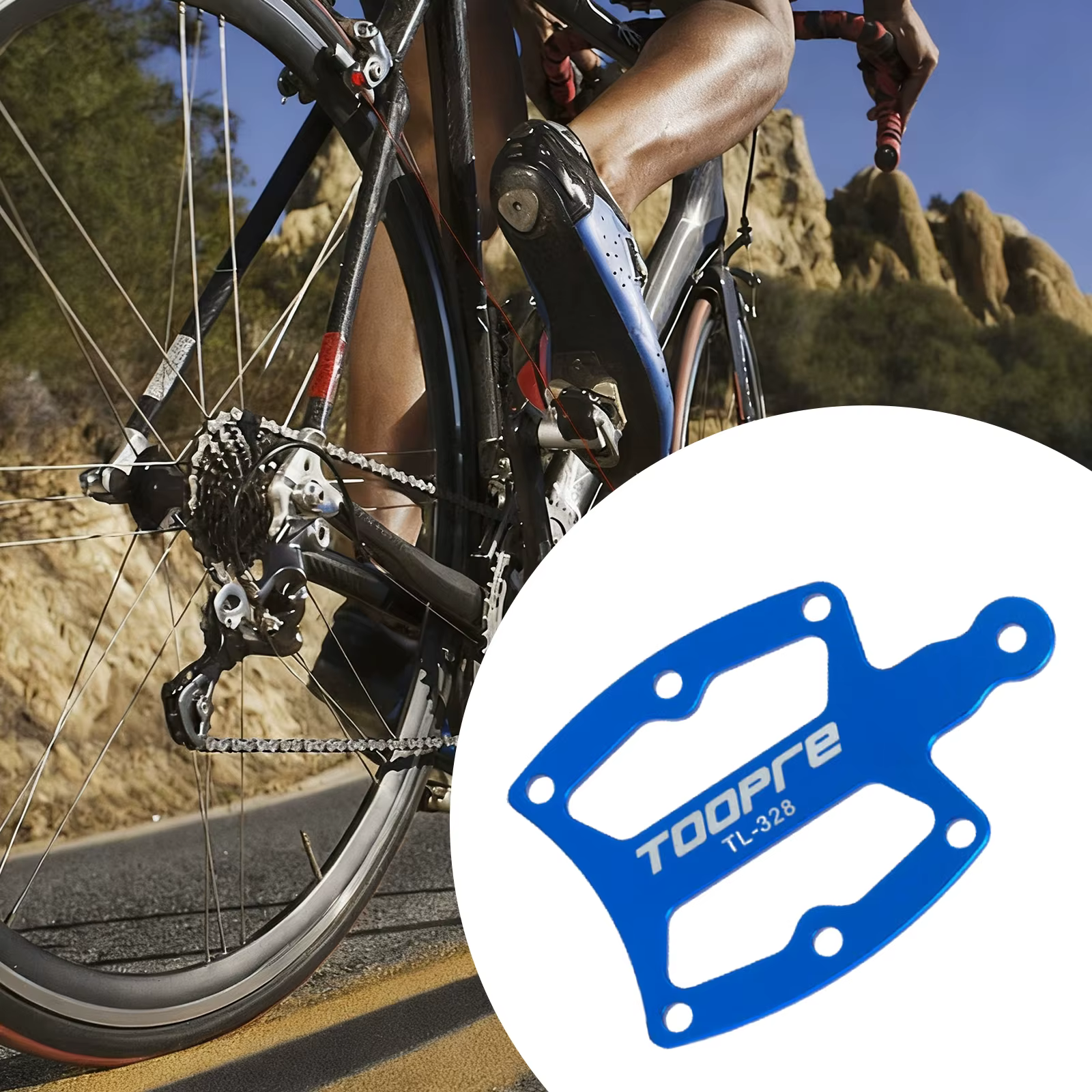 Outil de mesure de l'usure de la chaîne de vélo en alliage d'aluminium pour le remplacement et la réparation des