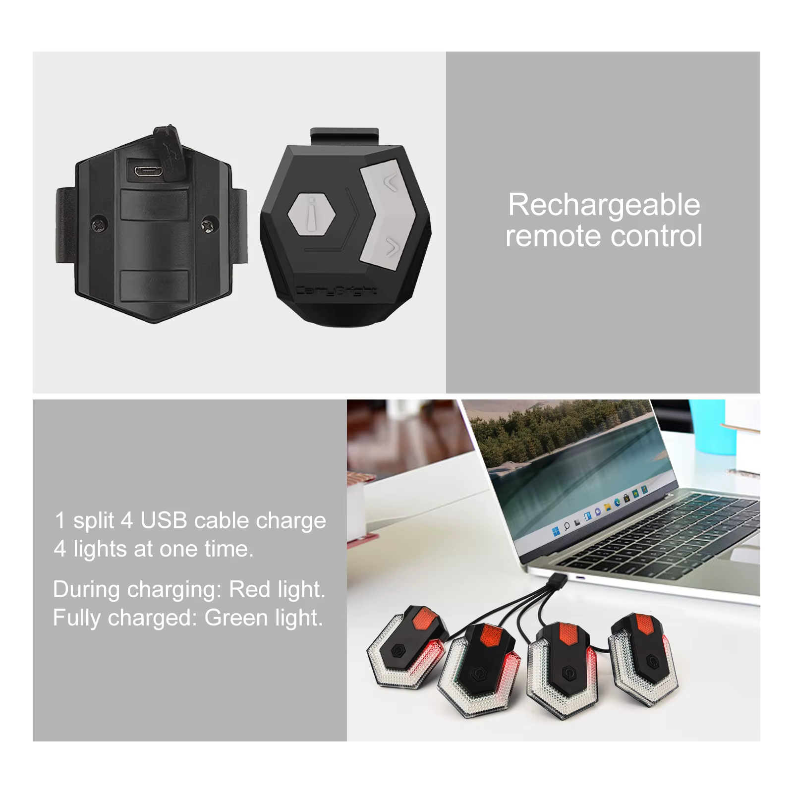 Clignotant de vélo + klaxon de cloche électronique de vélo pour LED