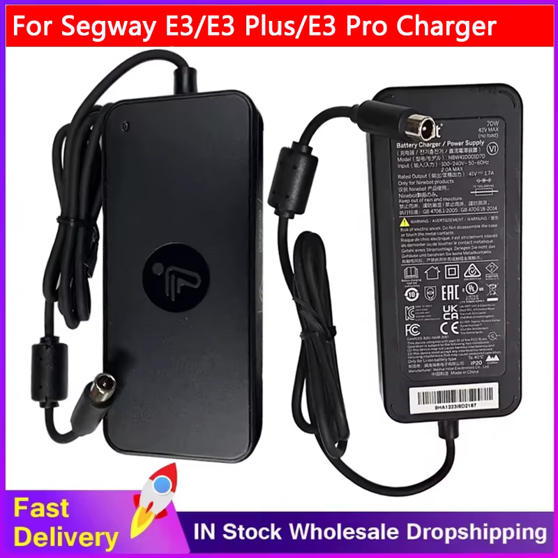 Chargeur d'origine 70W pour Scooter électrique Ninebot E3 E3 Plus E3 Pro