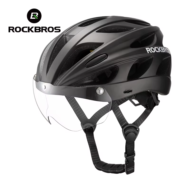 ROCKBROS casque de vélo avec visière photochromique à lentille coupe-vent