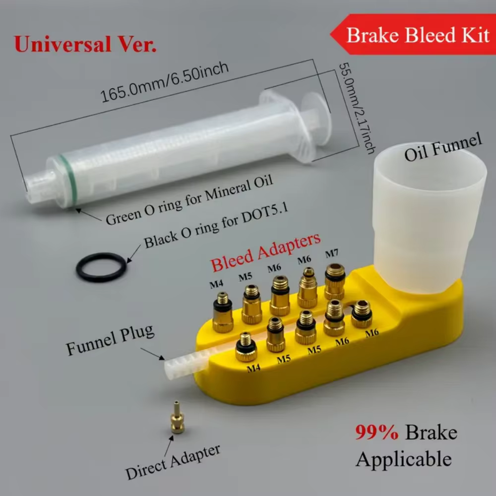 Kit de purge d'huile et d'entretien des freins à disque hydrauliques pour vélo électrique et trottinette