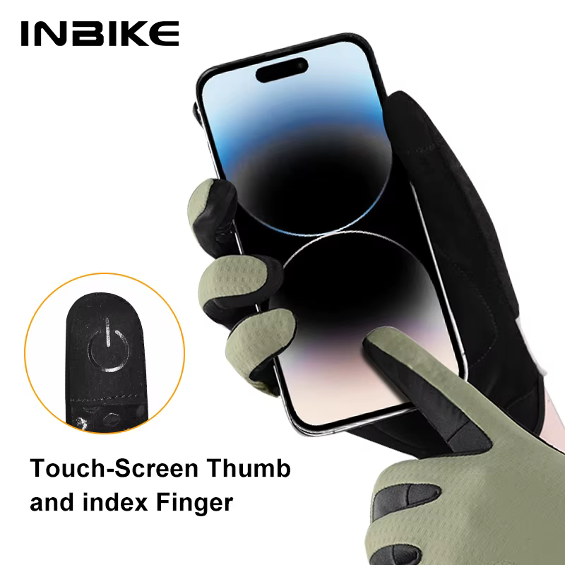 INBIKE 2025 gants de cyclisme doigt complet écran tactile anti-dérapant Gel paume réfléchissant
