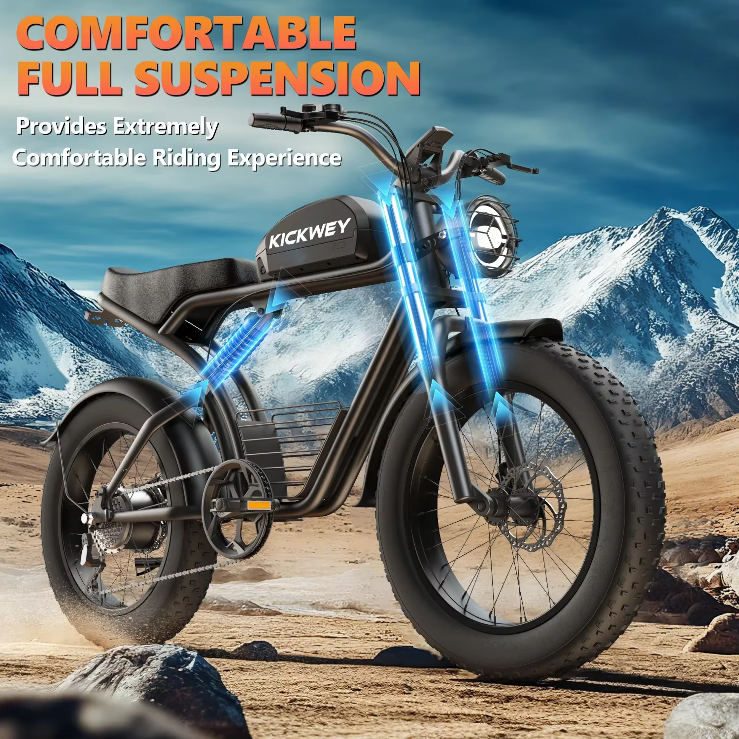 EBIKE nouveau K7 1500W 48V 23Ah batterie 20*4 pouces pneus tout-terrain vitesse maximale 45-50 km/h LCD