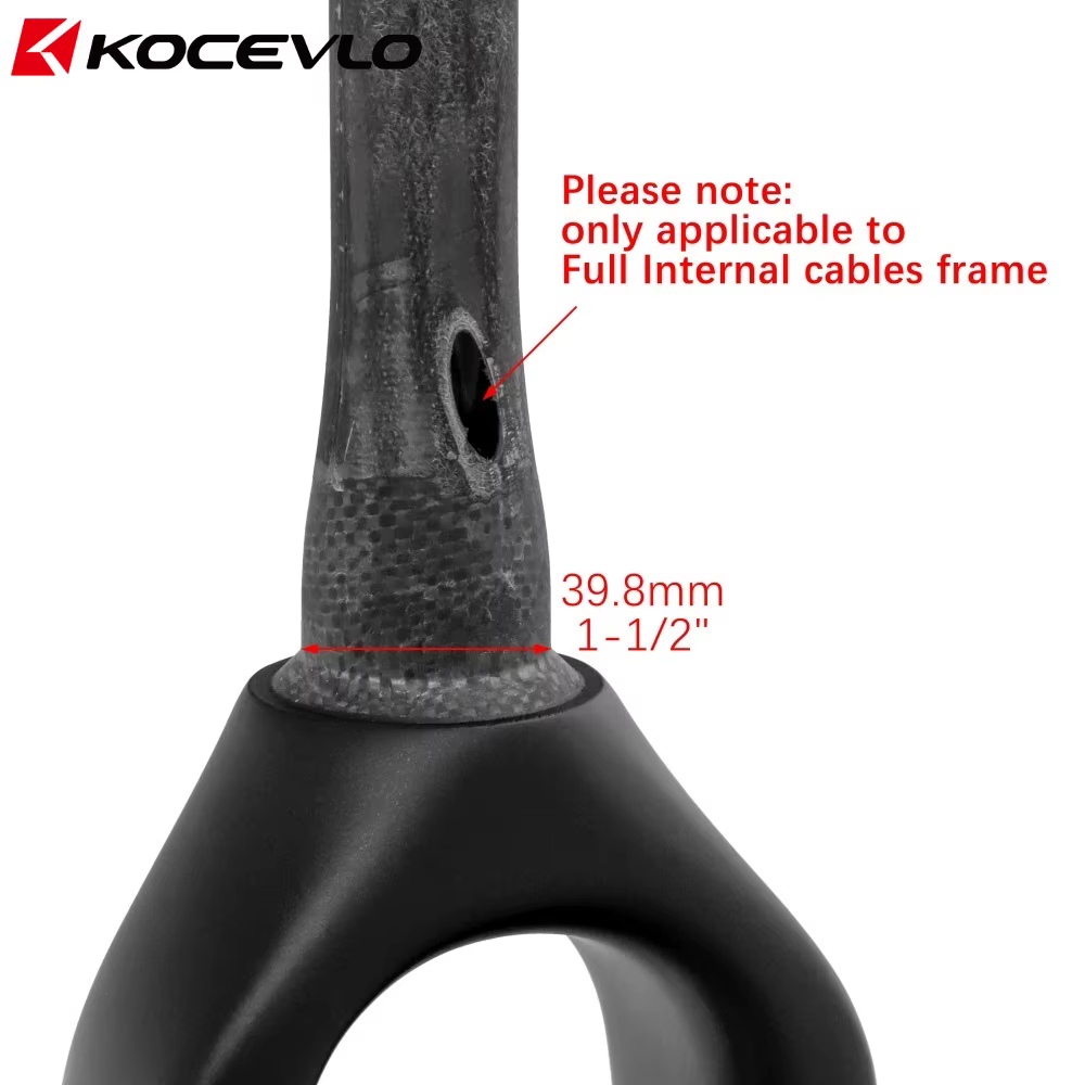 Fourche de vélo de gravier KOCEVLO GF07 en fibre de carbone conique