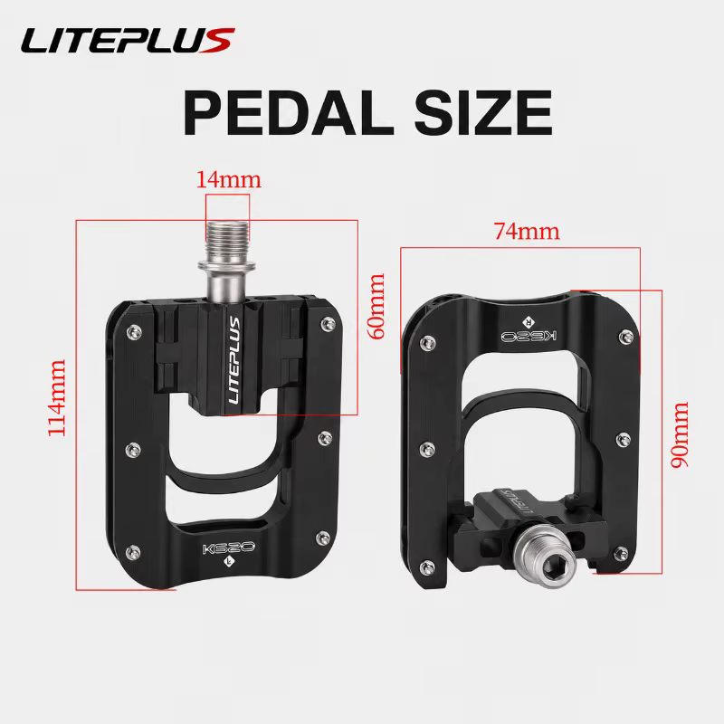 Pédales de vélo pliantes LITEPLUS à 3 roulements
