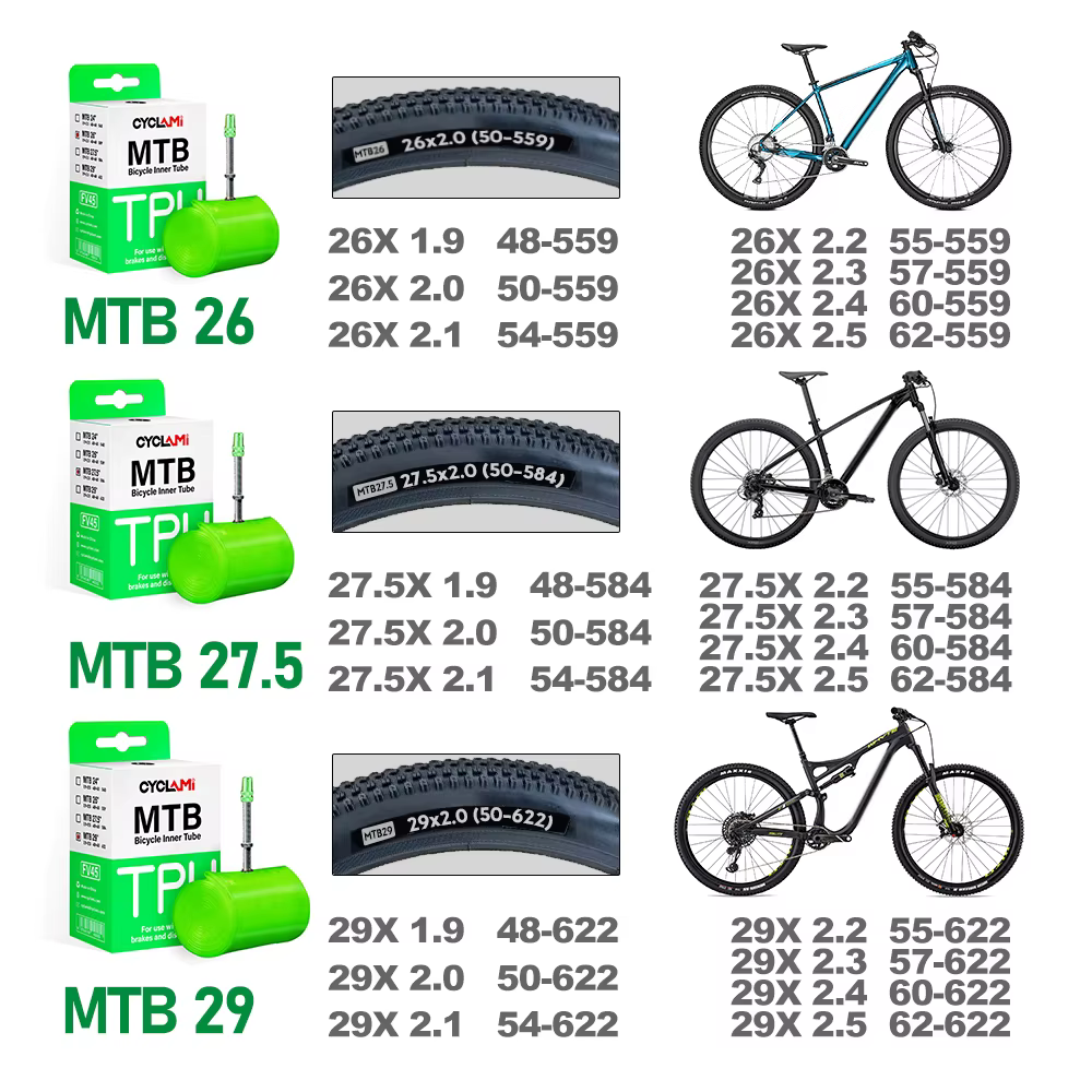 Chambre à Air Ultralégère en TPU pour Vélo de Montagne