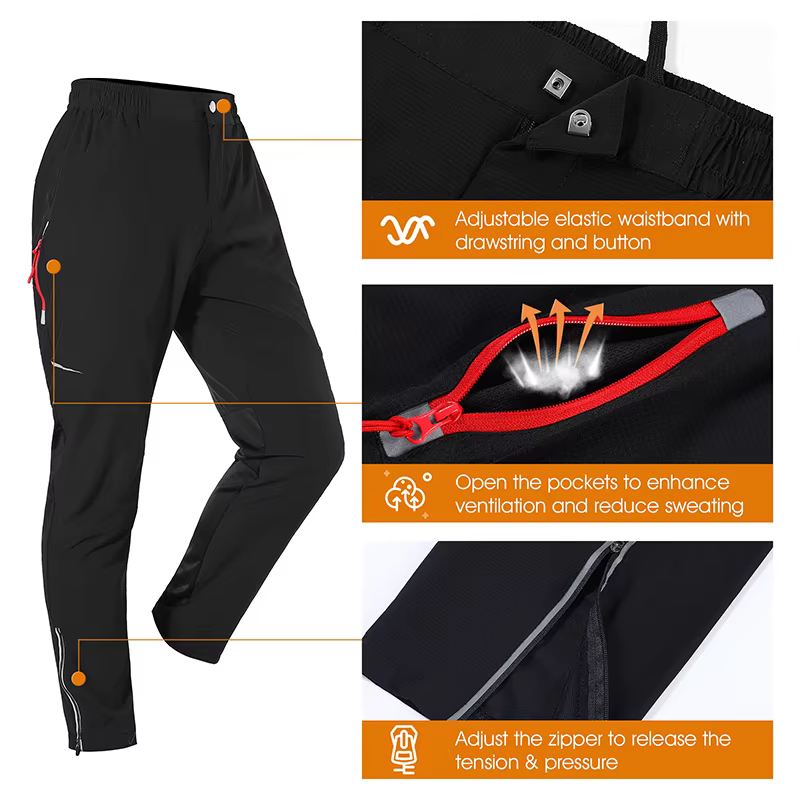 WEST BIKING – pantalon de cyclisme coupe-vent