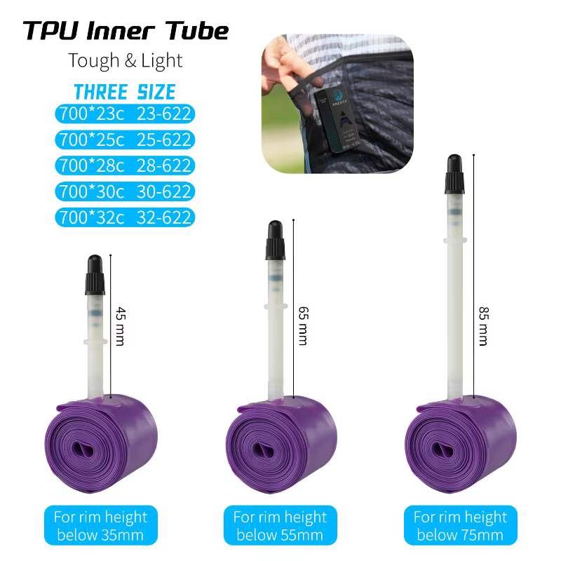 NPY – chambre à air de vélo de route violette en TPU