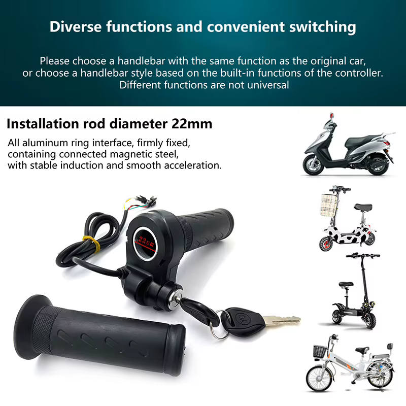 Poignée d'accélérateur à torsion complète pour vélo électrique Ridstar Q20/Q20Lite/Q20Pro/H20/H26Pro/H20 Pro