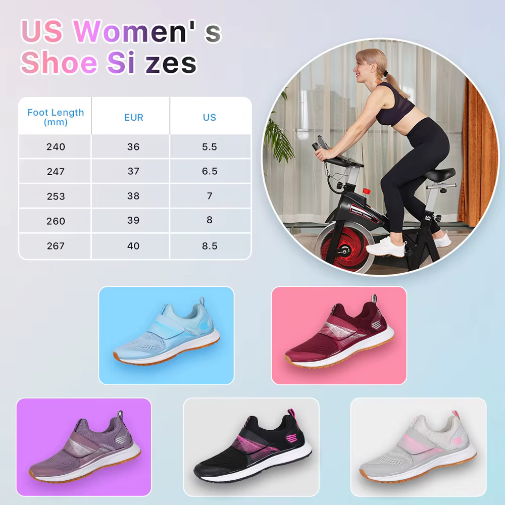 Chaussures de cyclisme dynamiques de fitness d'intérieur pour femmes