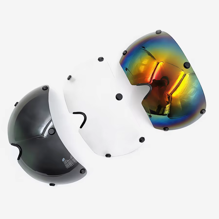 Vélo Aero casque lentille Transparent gris Triathlon tt