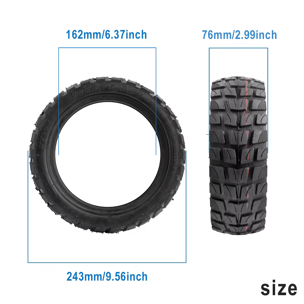 Pneu tubeless 10x2.75-6.5 pour trottinette électrique iScooter iX3 iX4 iX7 Pro