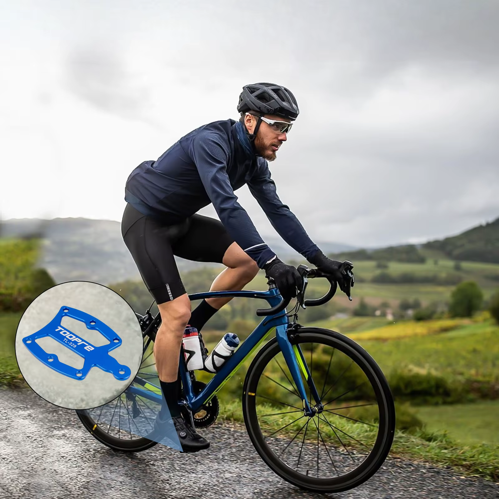 Outil de mesure de l'usure de la chaîne de vélo en alliage d'aluminium pour le remplacement et la réparation des