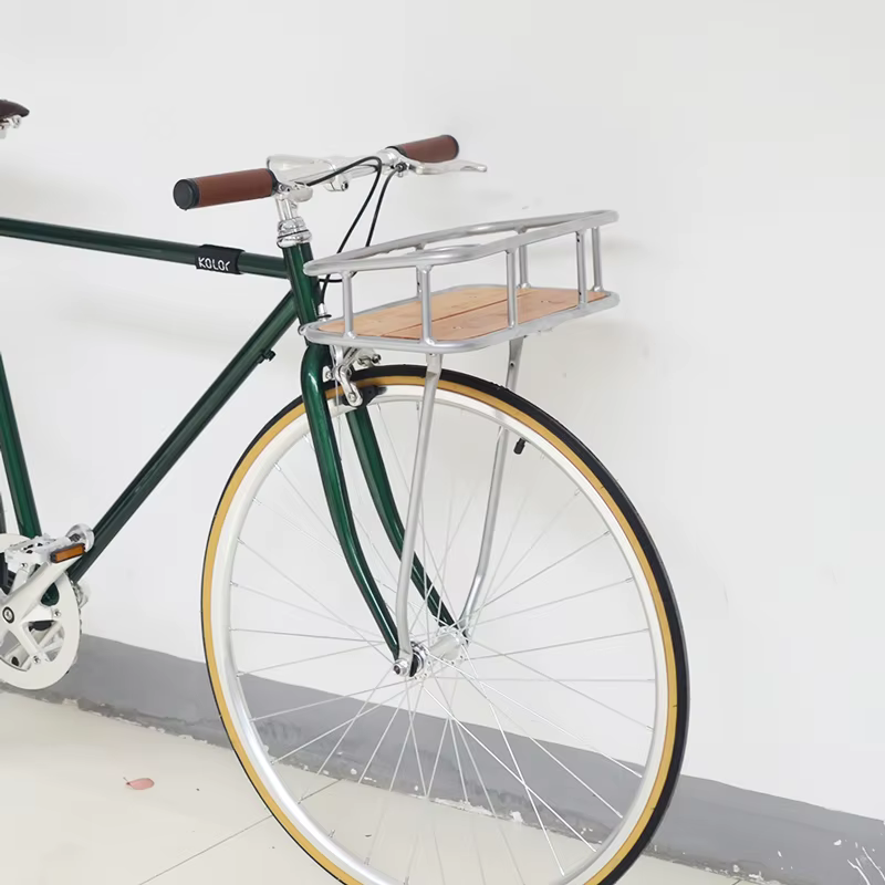 Panier de vélo rétro en bambou