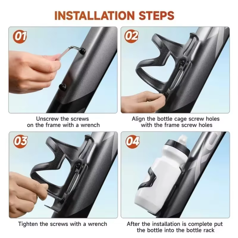 Porte-bouteille de vélo en Fiber de carbone ultraléger