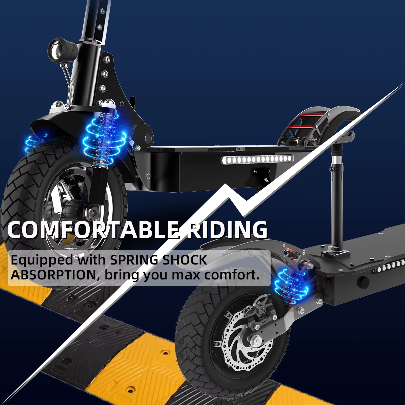 Trottinette électrique à moteur simple/double 2500W/3000W, vitesse élevée 64KM/H, frein à disque, pliable, E-Scooter EABS pour adultes, pneus de 10 pouces