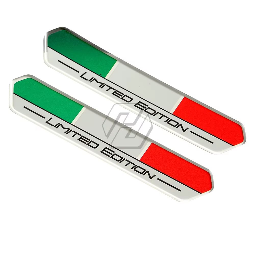 Autocollant d'édition limitée avec drapeau italien pour moto