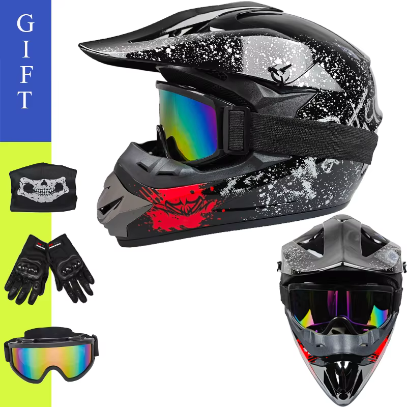 Casque de moto, visière de protection pour moto, casque de VTT
