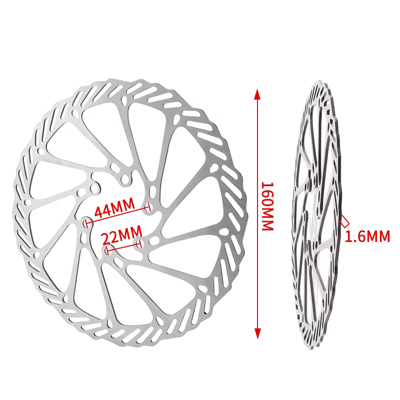 MUQZI 140mm 160mm 180mm Rotor de frein à disque montagne route vtt vélo avec 6 boulons Rotor de frein à disque