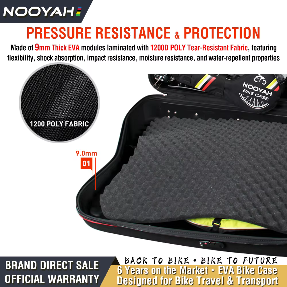 NOOYAH Étui de Voyage pour Vélo EVA Sac