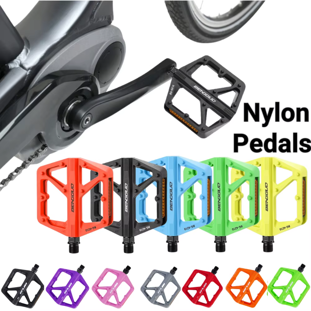 Pédales de vélo en Nylon à Double roulement DU avec réflecteur