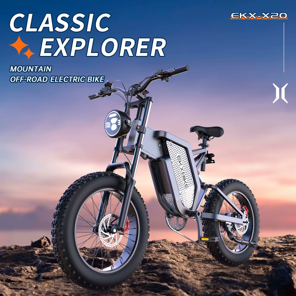 EKX X20 vélo électrique montagne cyclomoteur Ebike 20 pouces gros pneu 2000W 48V 35AH hommes route EBikes