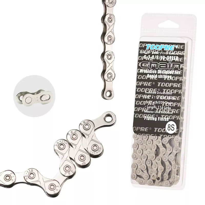 Chaîne de vélo 116L 8 9 10 11 12 vitesses argent