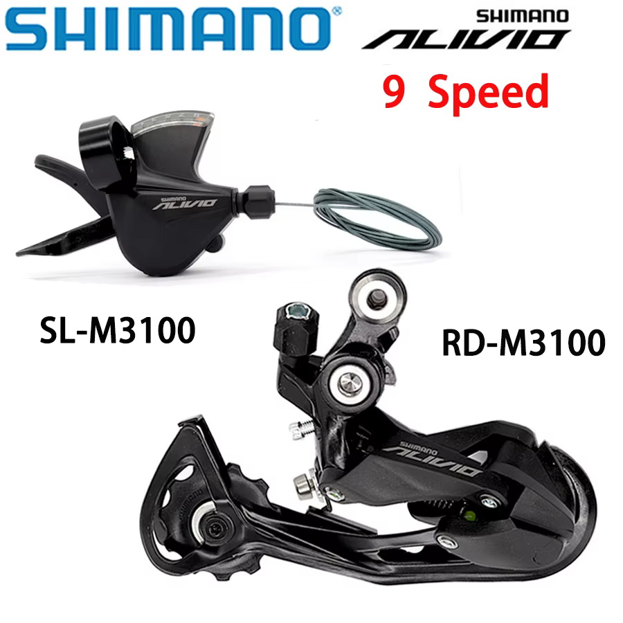 Shimano Alivio M3100 9S levier de vitesse droit dérailleur arrière SGS 9 vitesses pour vtt vélo montagne