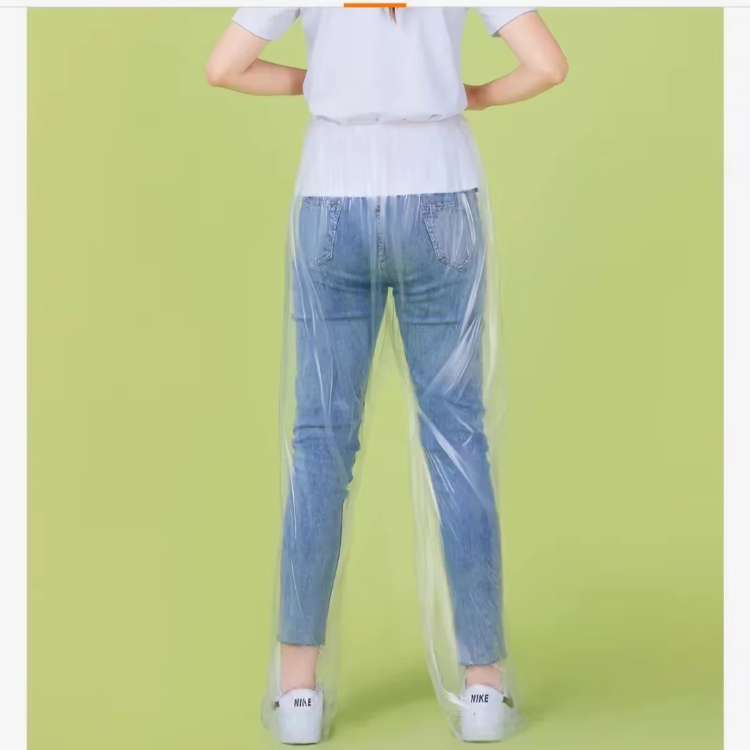 Nouveau pantalon de pluie jetable voyage en plein air cyclisme épaissi Pack pied dérive imperméable