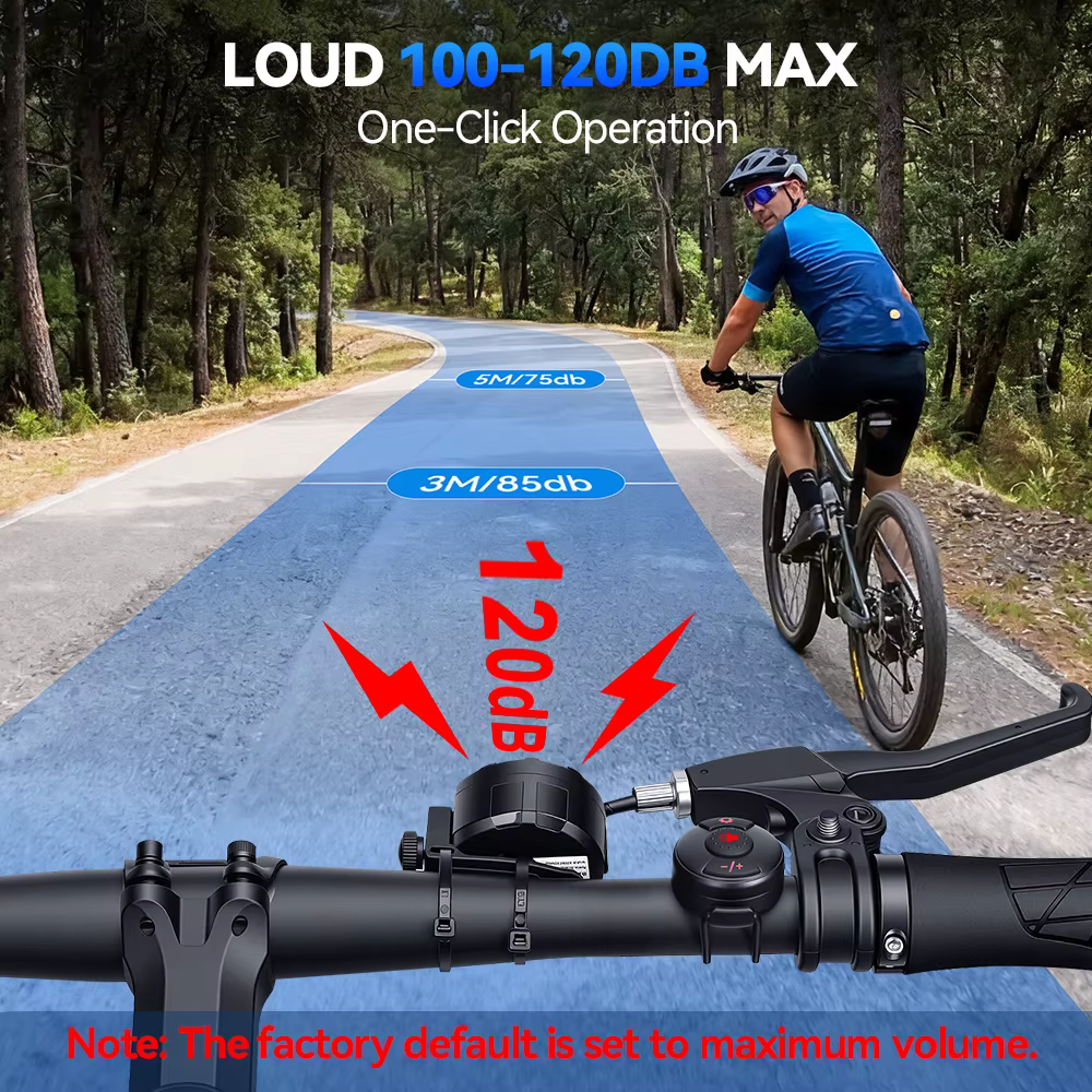 Sonnette de vélo électrique Rockbye 120 dB