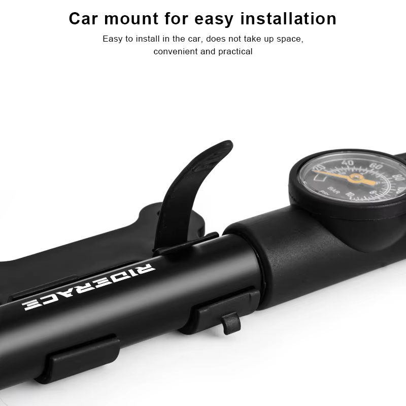 Pompe à vélo Portable avec jauge