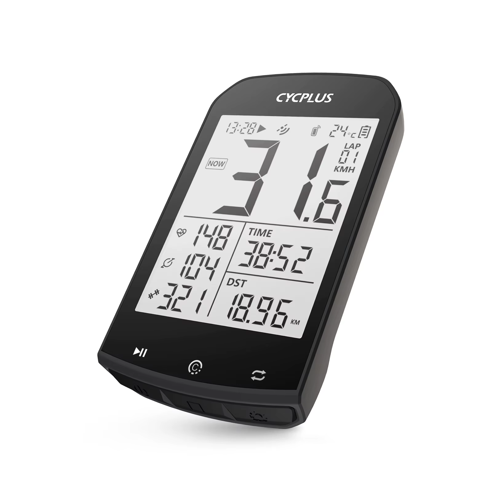 CYCPLUS M1 GPS ordinateur de vélo avec support de montage compteur de vitesse de cyclisme BLE 5.0 ANT +