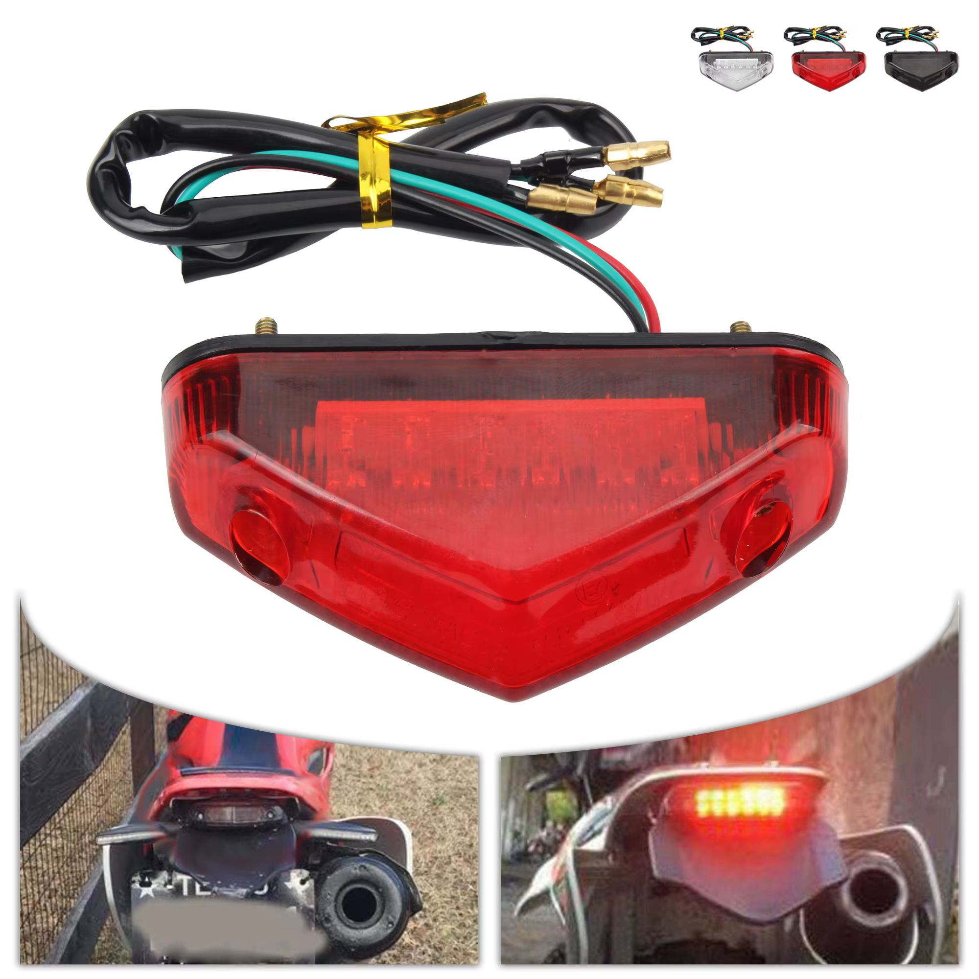 Freins de moto feu arrière LED feu stop lampe de signalisation lumière