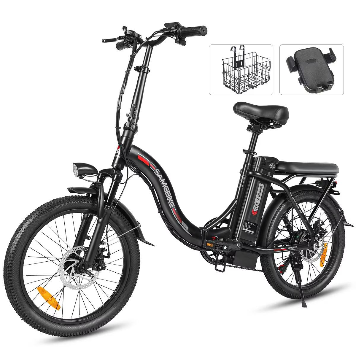 Vélo électrique de style pliable léger 350W36V12AH batterie montagne e-bike 20 pouces gros pneu ville voyage