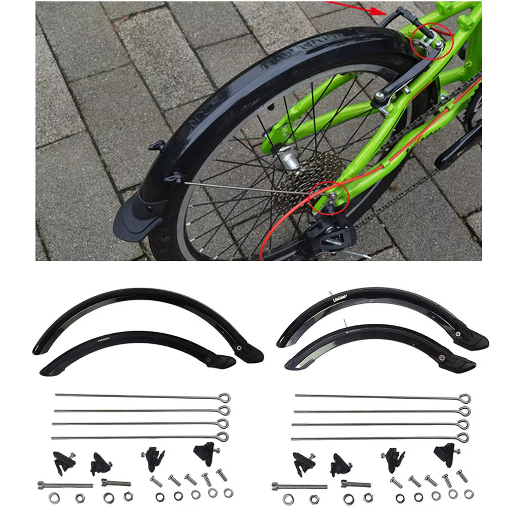Garde-boue de vélo pliant de 14 pouces