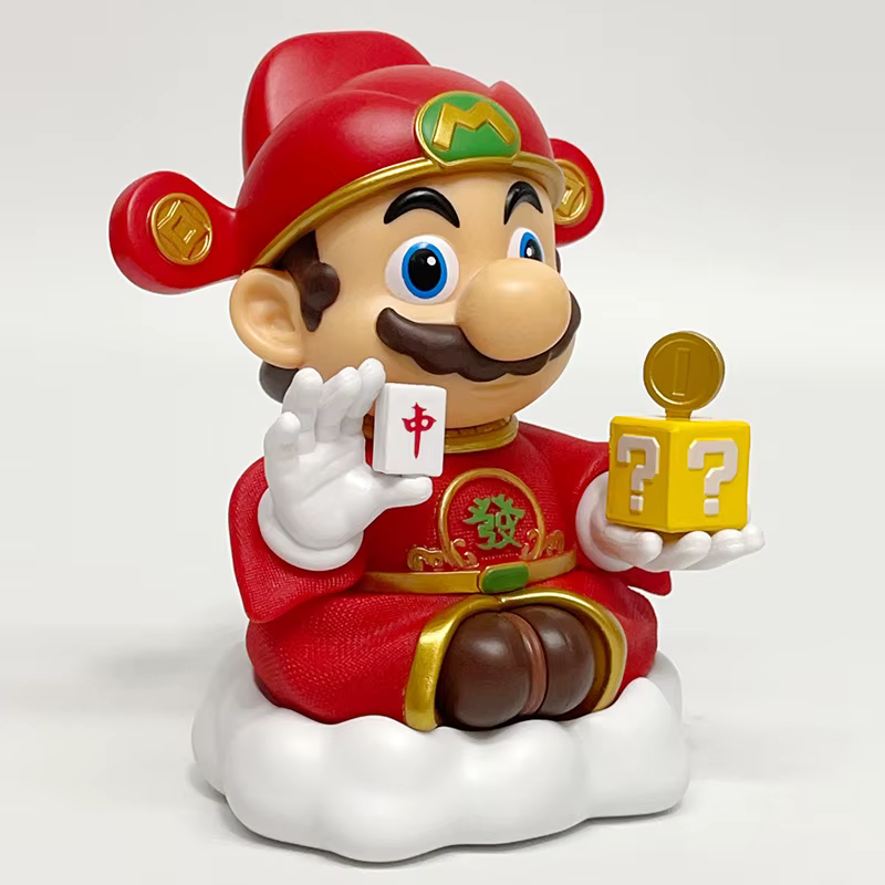 Figurine d'action Super Mario God of Wealth, modèle de jeu, jouet manga, 14 cm, ornements, figurines périphériques, cadeau anime pour enfants