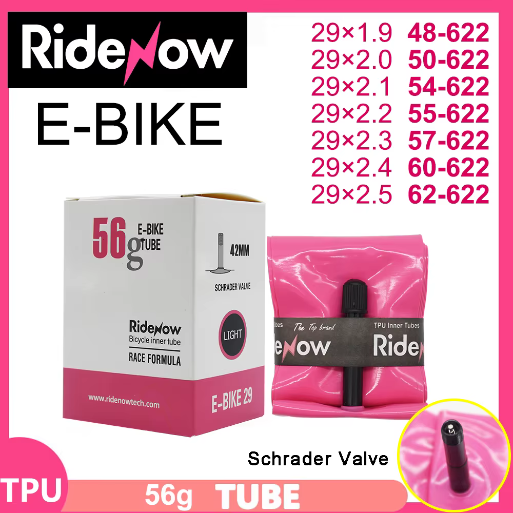 Kit de réparation de chambre à air intérieure en TPU Ridenow 29 pouces 56g 29x1.9 2.0 2.1-2.5 622 pour pneus de vélo et vélos électriques