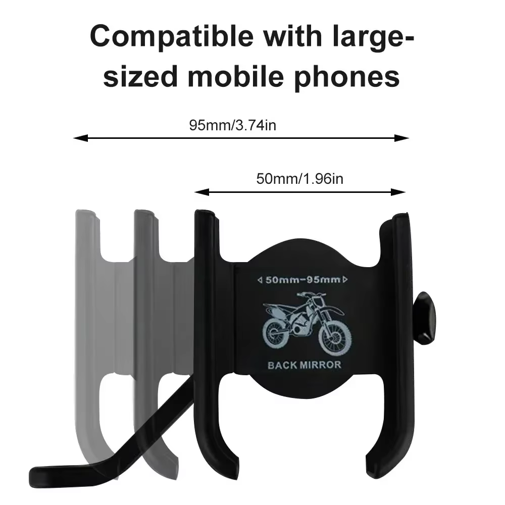 Support de téléphone de vélo en alliage d'aluminium