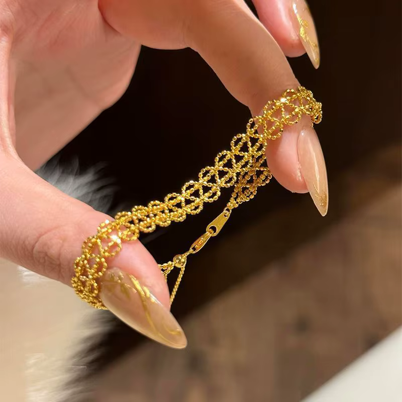 Bracelet en dentelle, bracelets frais, élégants, exquis et réglables à la mode, accessoires pour fille ensoleillée, adaptés à toutes les saisons