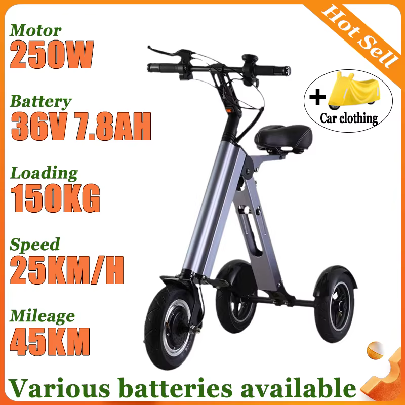 Nouveau Mini petit Tricycle électrique pliable Portable personnes âgées équitation trajet Scooter
