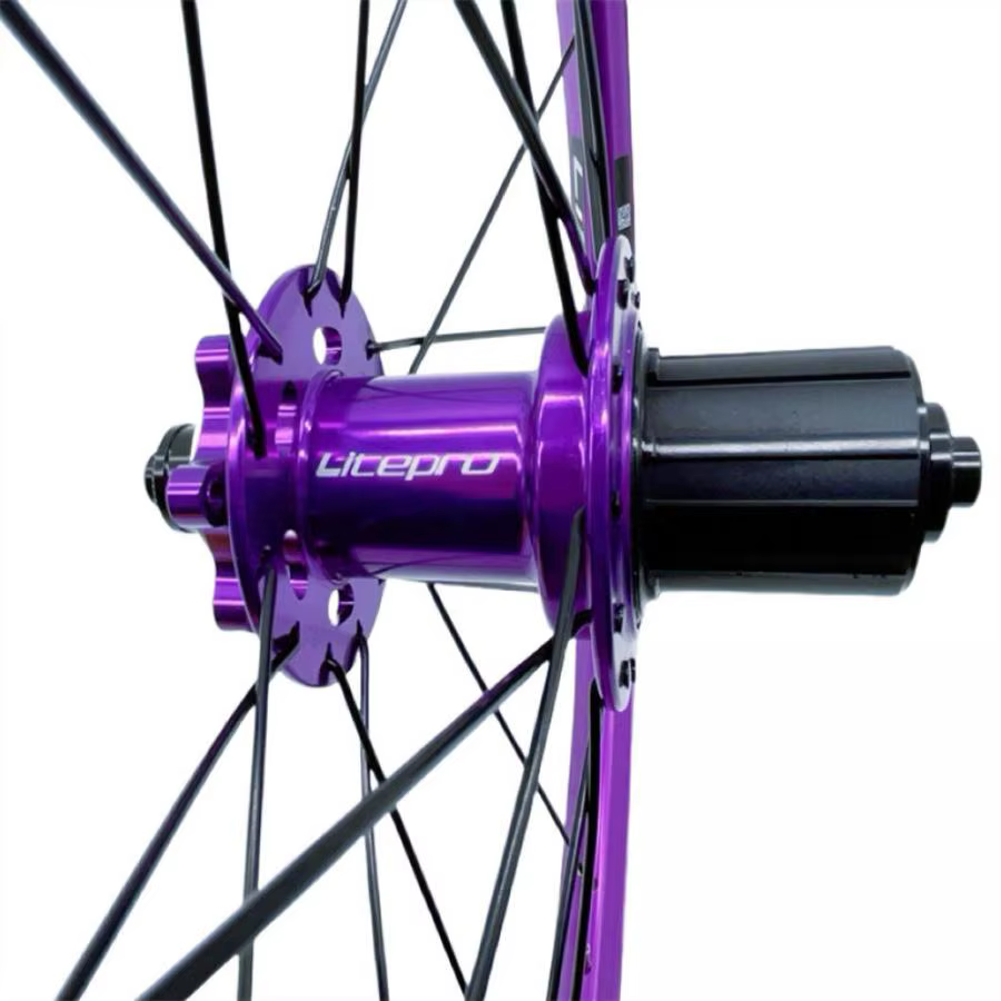 Litepro 16 pouces vélo pliant 349 frein à disque roues en alliage d'aluminium 6 roulements roue 8/9/10/11 vitesses pour Fnhon/Dahon