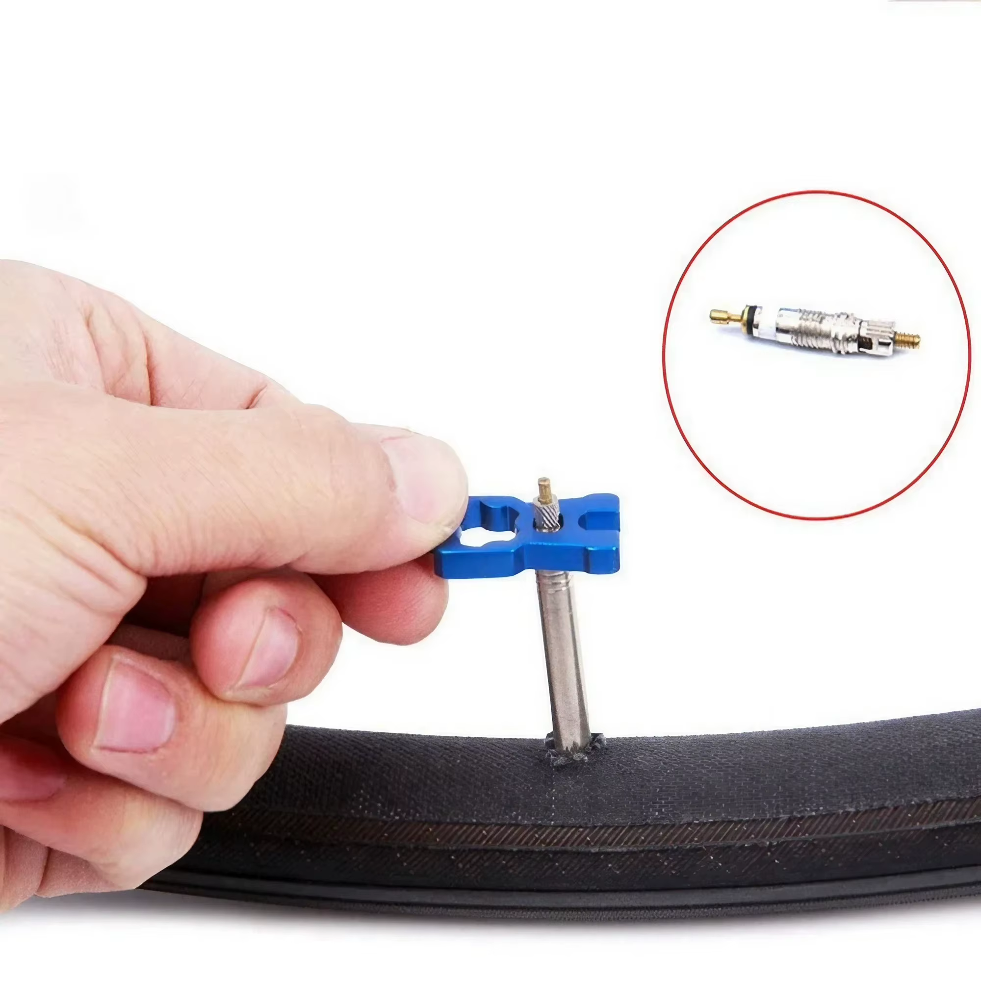 Outil de réparation de valve de vélo portable 4 en 1