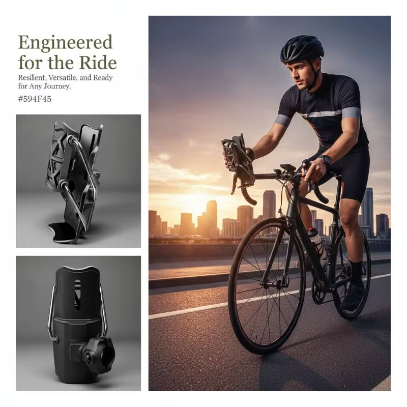 Porte-bidon compact pour vélos et motos avec support stable pour usage occasionnel
