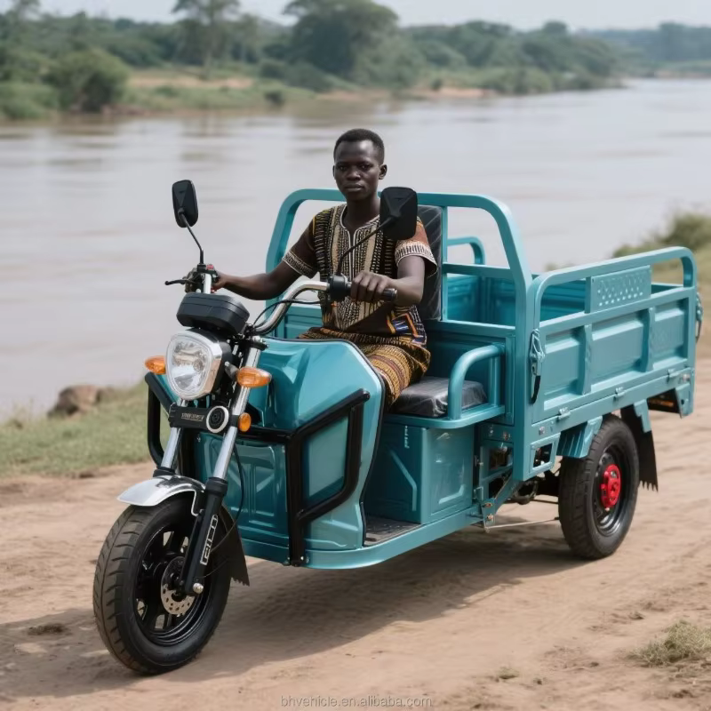 Tricycle électrique polyvalent pour le transport routier