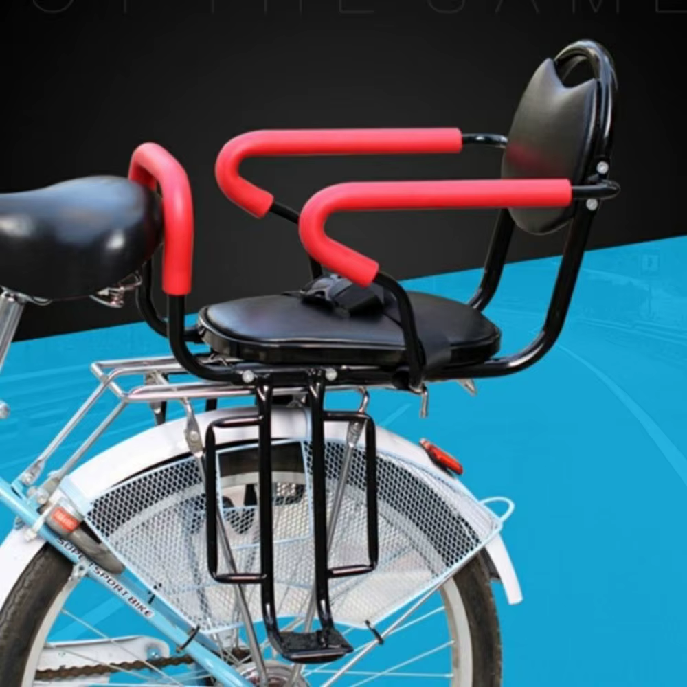 Siège de vélo pour enfant monté à l'arrière Accoudoir facile à installer 
