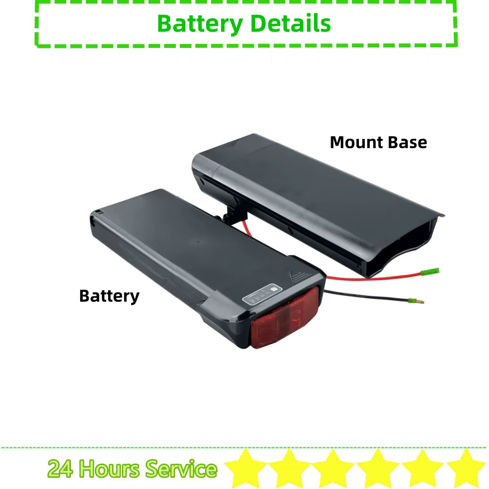 Elcykel 28 "batterie de vélo électrique de ville 36V 10.4Ah 10Ah 12Ah 14Ah montage de support