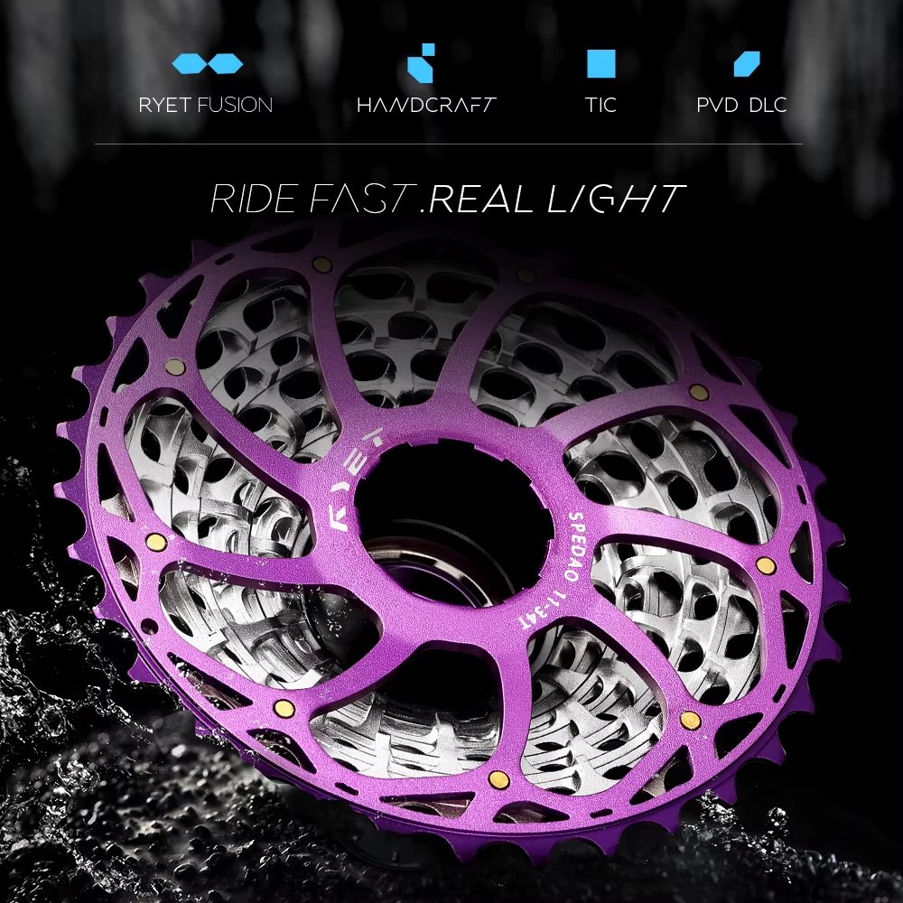 Cassette de vélo RYET 11-34T 12S CNC en aluminium/acier