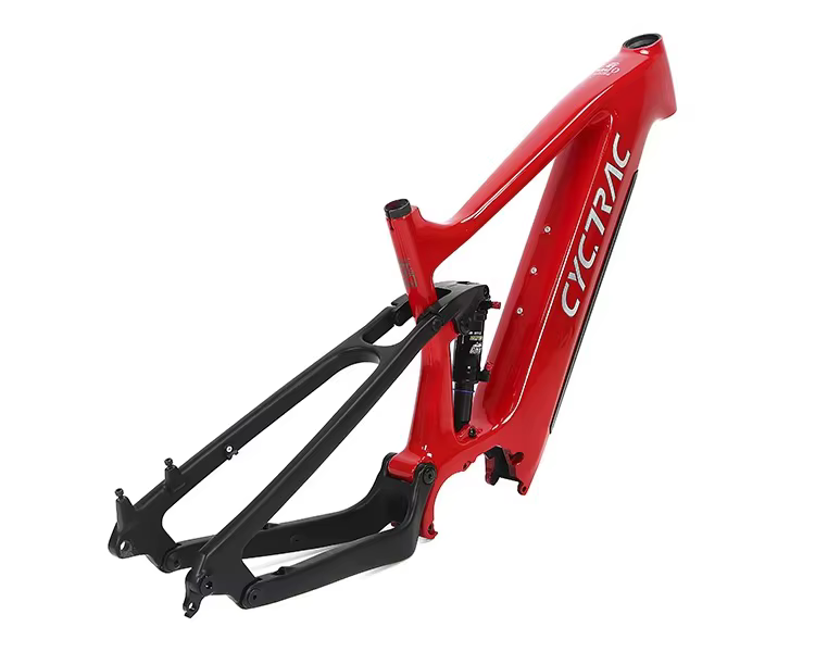 TWITTER EM6 cadre de vélo électrique à double suspension en alliage d'aluminium 29*2.4 pour moteur Bafang amortisseur 200*55 (24/24) stroke140