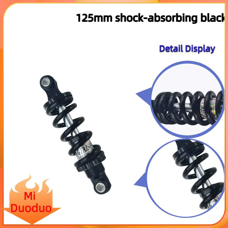 Amortisseurs 125MM noirs pour trottinettes électriques – Amortisseur à ressort de haute qualité – Pièces et accessoires
